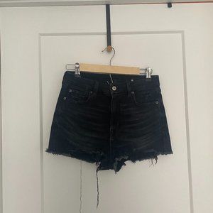 AE Curvy Super Hi Rise Shortie Denim Shorts